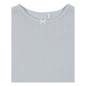 Konges Sløjd - Minnie Pointelle Bio-Baumwoll-T-Shirt | Hellblau