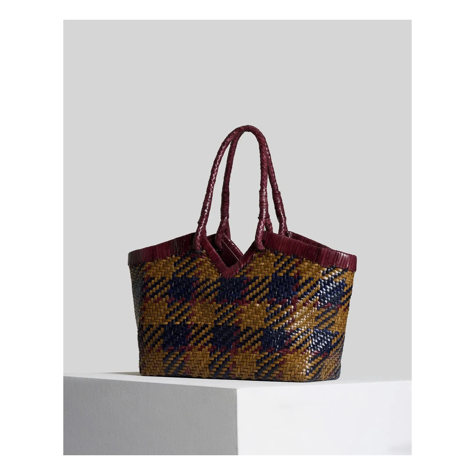 Vipera - Crudelia Madras Deri Tote | Yellow Curry rengi