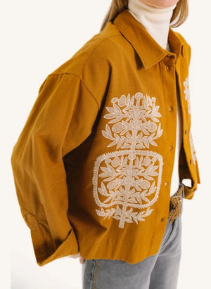 Tinsels - Usk Baumwoll-Overshirt | Yellow Curry-Farbe