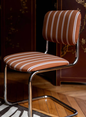 The Socialite Family - Silla Classica con Tela a Rayas | Camel