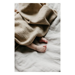 Manta Hvid - Bibi Pointelle de Lana Merino | Beige