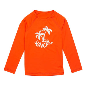 Sunchild - Camiseta UV Protectora Palmtree | Naranja