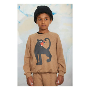 Mini Rodini - Panther Bio-Baumwoll-Sweatshirt | Braun