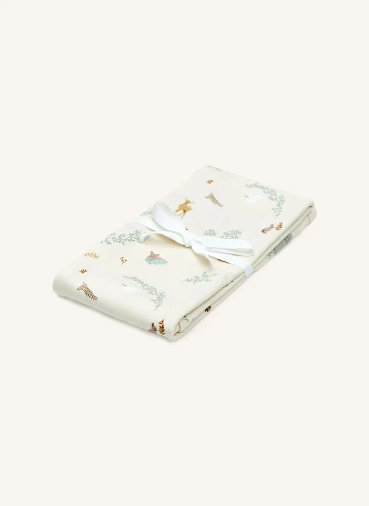 Cam Cam - Woodland Jersey Kundak Battaniyesi | Ecru