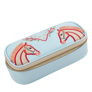 Jeune Premier - Cavalerie Floral Print Pencil Case | Light Blue
