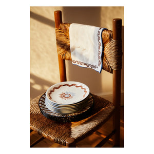 Tressé - Patterned Dessert Plate | Brown