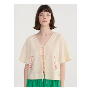Bobo Choses - Bestickte Bio-Baumwollbluse | Creme