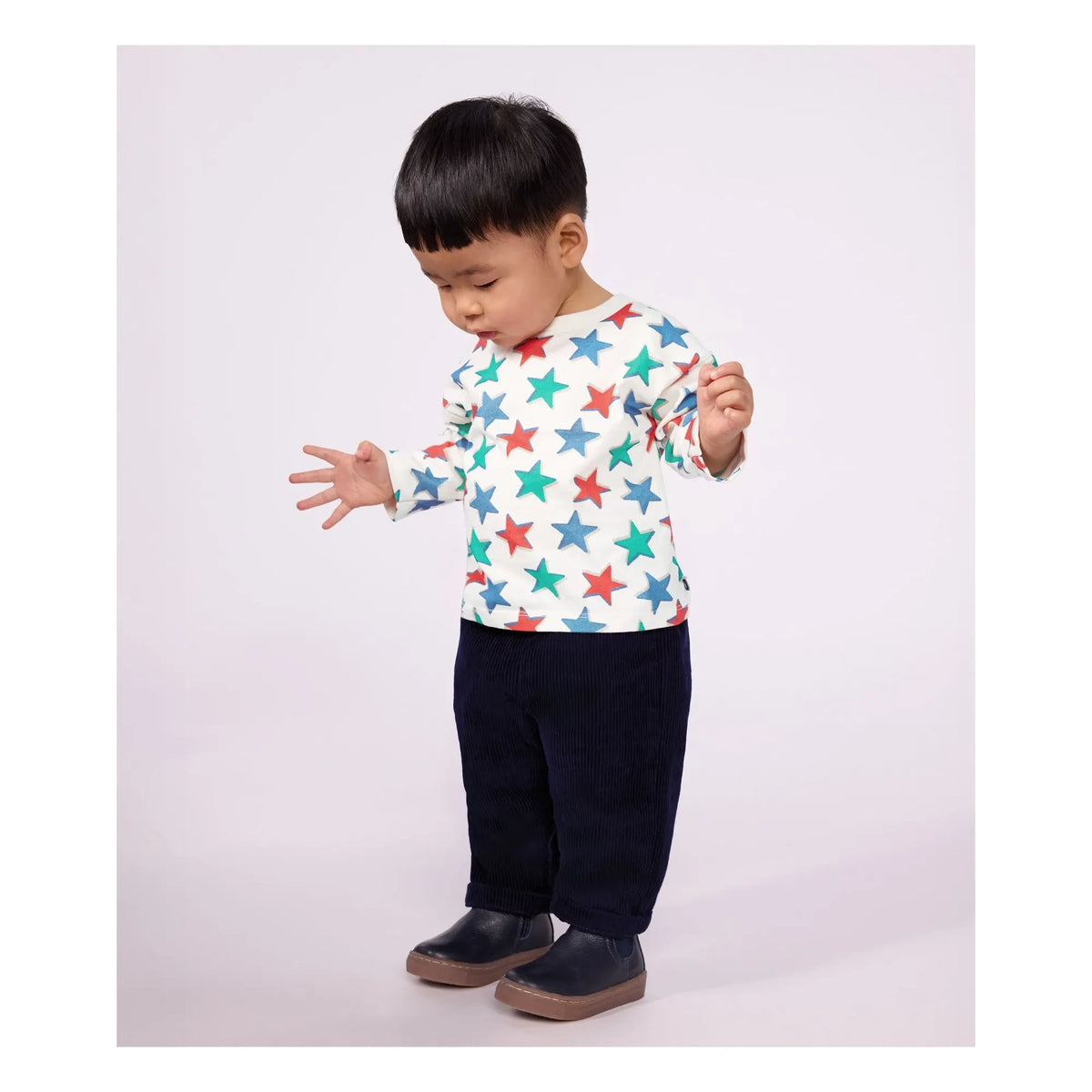 Petit Bateau - Organik pamuklu polar pantolon | Gece mavisi