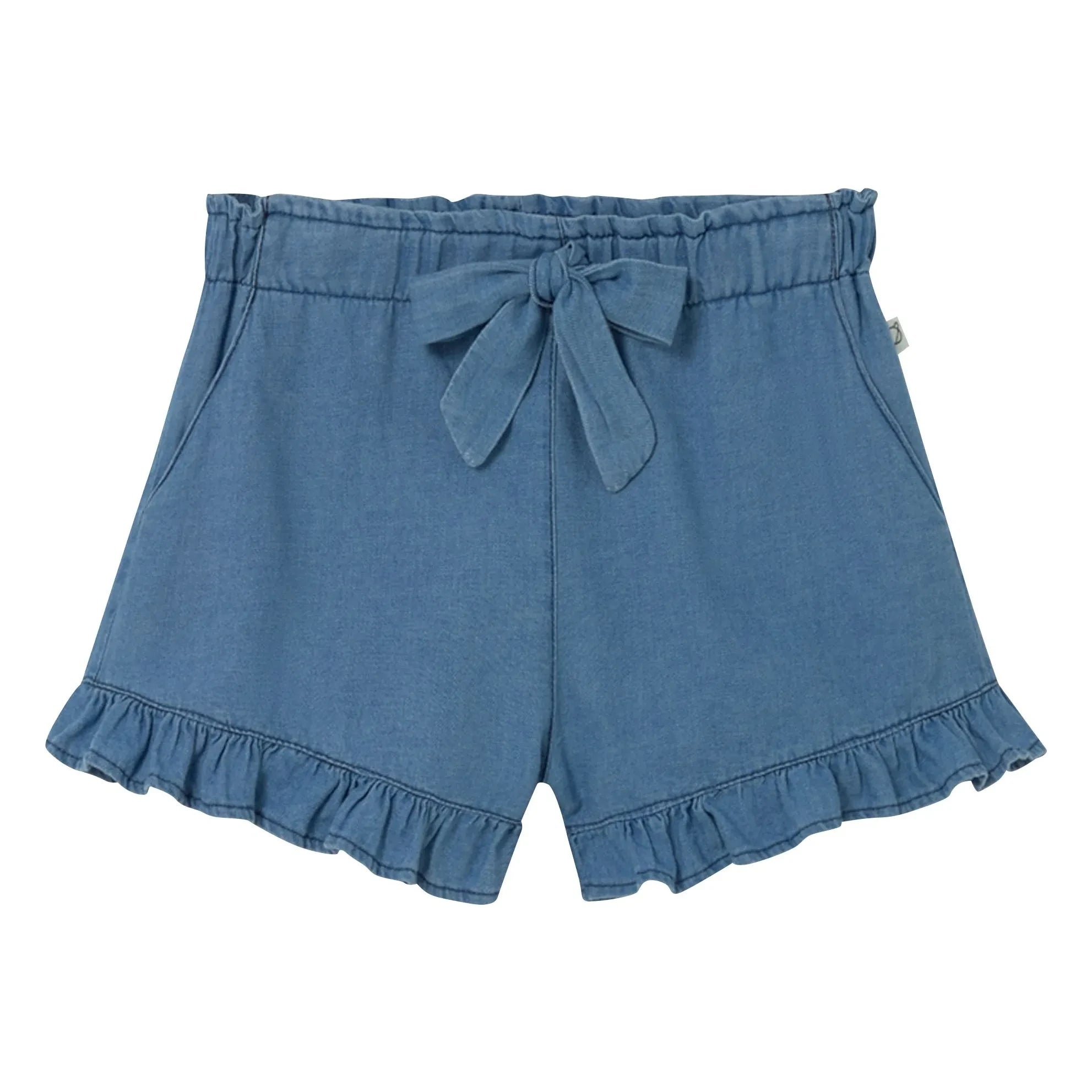 Cozmo - Mavi Denim Şort Sienna Fırfırlar