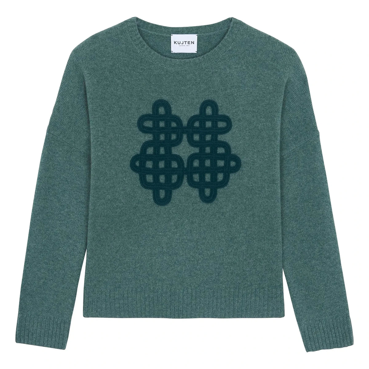 Kujten - Amelie Symbol Kaşmir Kazak | Yeşil