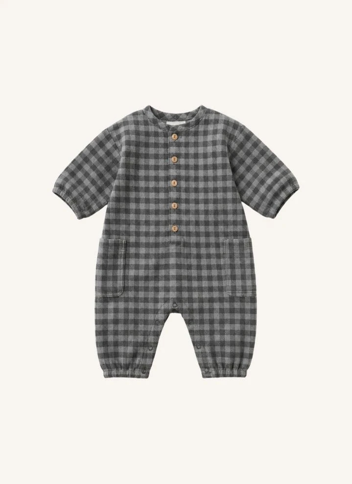 Studio Bohème - Big Papi Vichy Mono de Algodón Orgánico | Gris