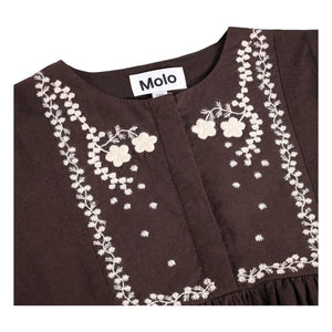 Molo - Rhonda işlemeli bluz Organik pamuk | Kahverengi