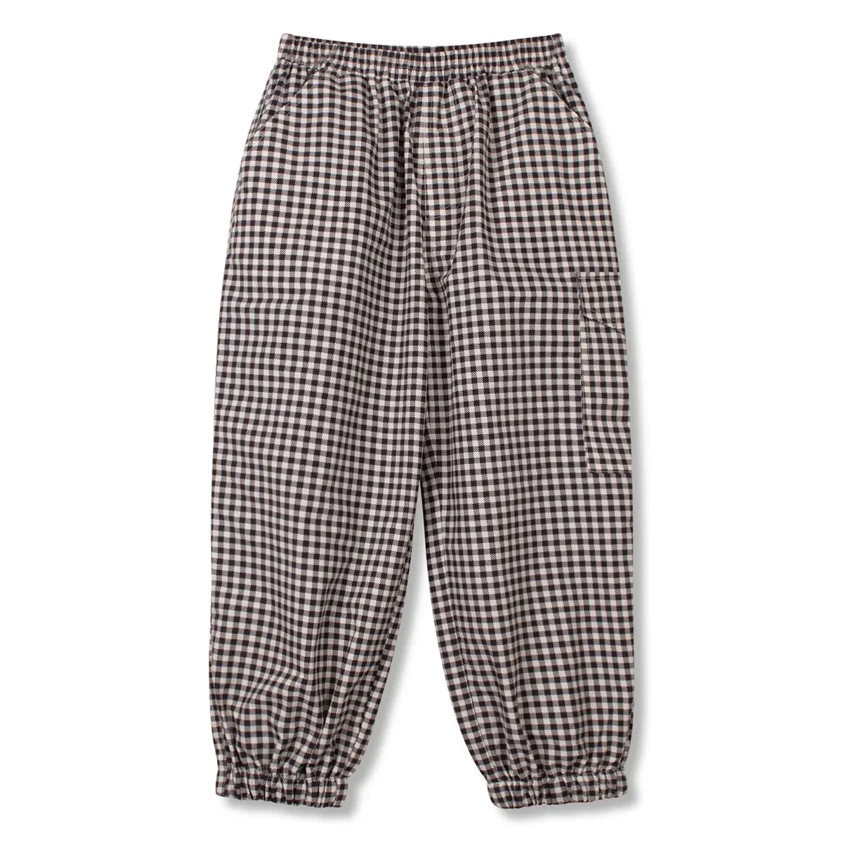 Wynken - Gingham pantolon | Siyah