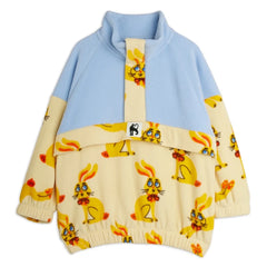 Mini Rodini - Zip-Sweatshirt Hasen Recycelte Faser | Gelb