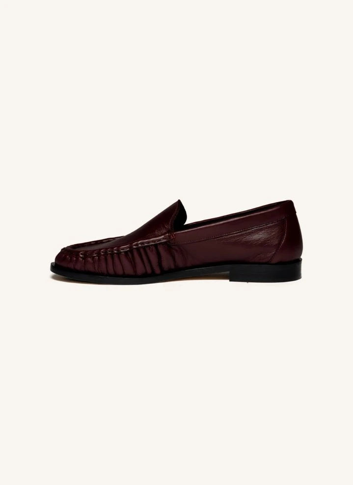 Odare - Rudi Croco Kabartmalı Loafer Ayakkabılar | Bordo