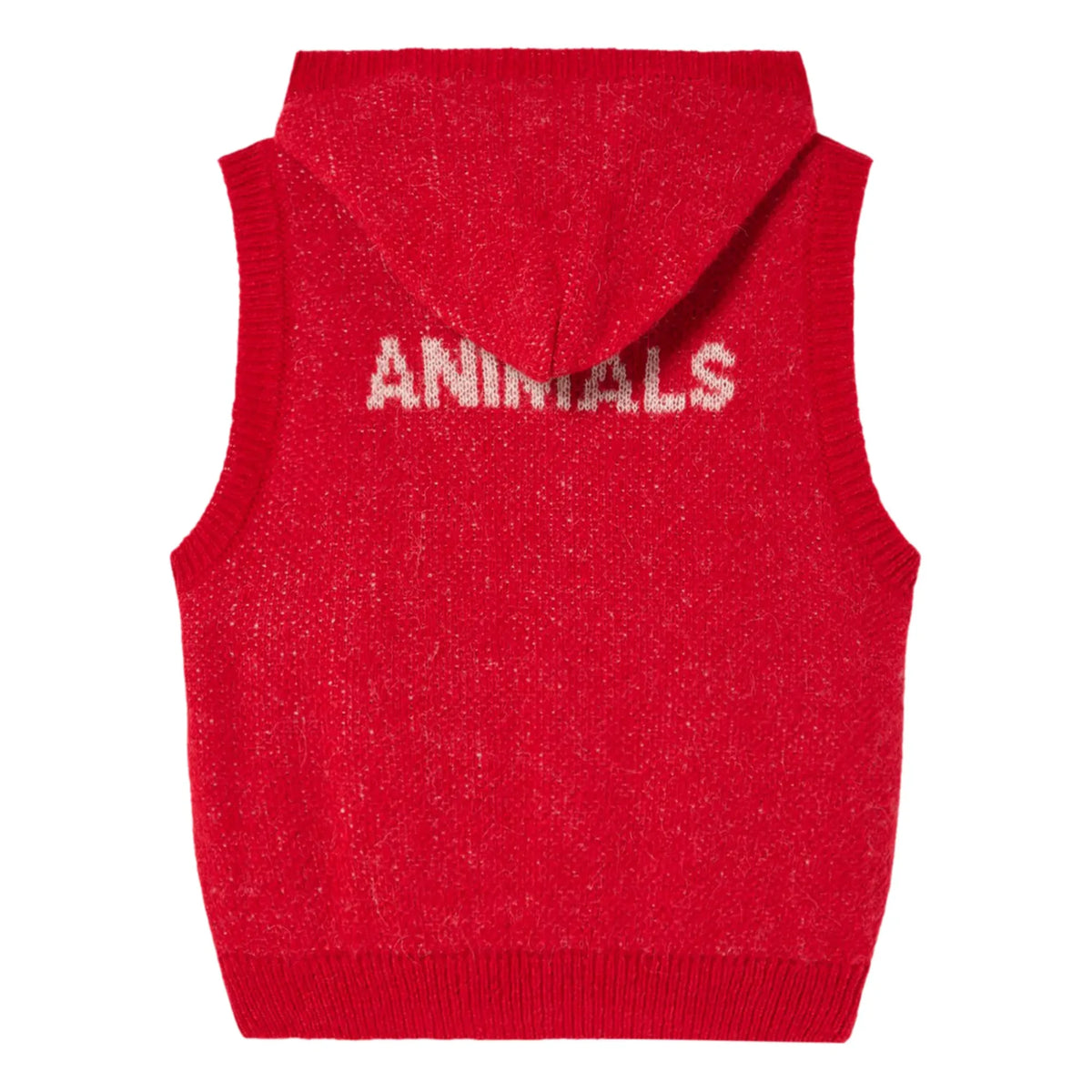 The Animals Observatory - سويتشيرت بغطاء رأس من صوف الياك | أحمر