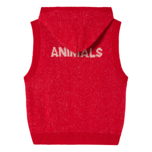The Animals Observatory - Kapuzen-Sweatshirt aus Yakwolle | Rot