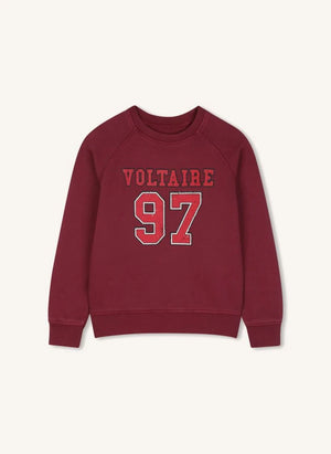 Zadig & Voltaire - سويتشيرت Voltaire 97 قطن عضوي | عنابي