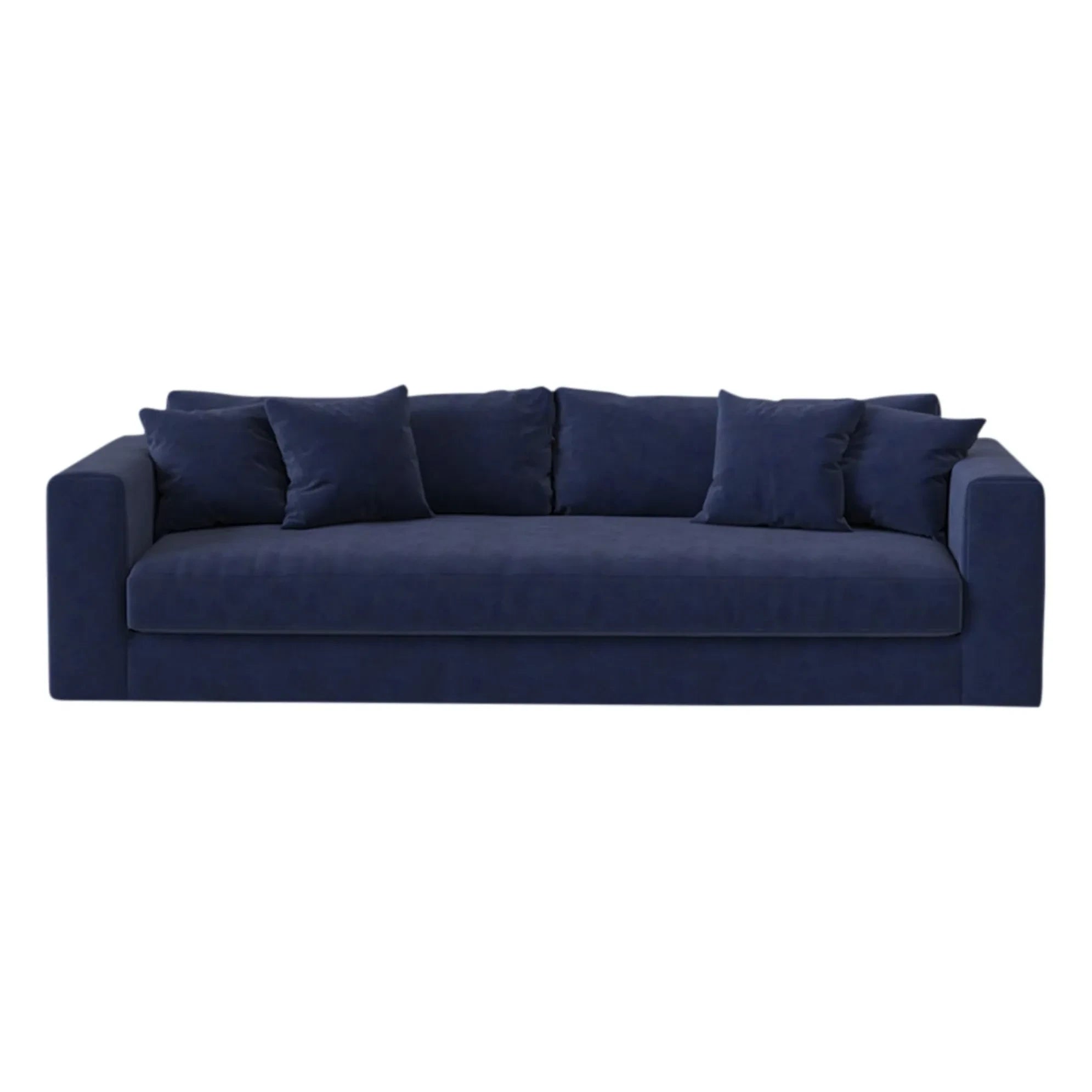 Panac Edition - Bellechasse açık 3 kişilik kanepe, ham kadife - 240 cm | Lacivert