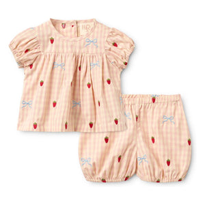 Flöss - Conjunto de blusa y shorts Dolly Vichy | Albaricoque