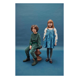 Emile et Ida - Organik pamuklu çizgili sweatshirt | Yeşil