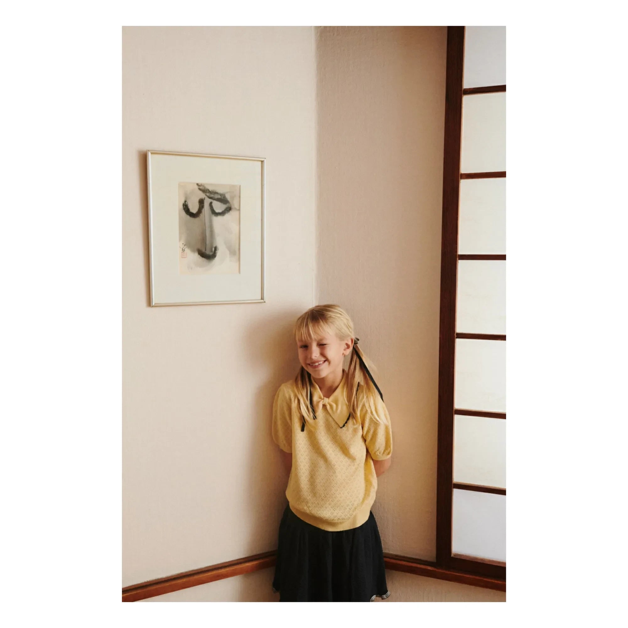 FUB - Pointelle Merino yünlü Polo | Soluk sarı