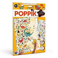 Poppik - Renkli Dinozor Poster Çıkartmaları