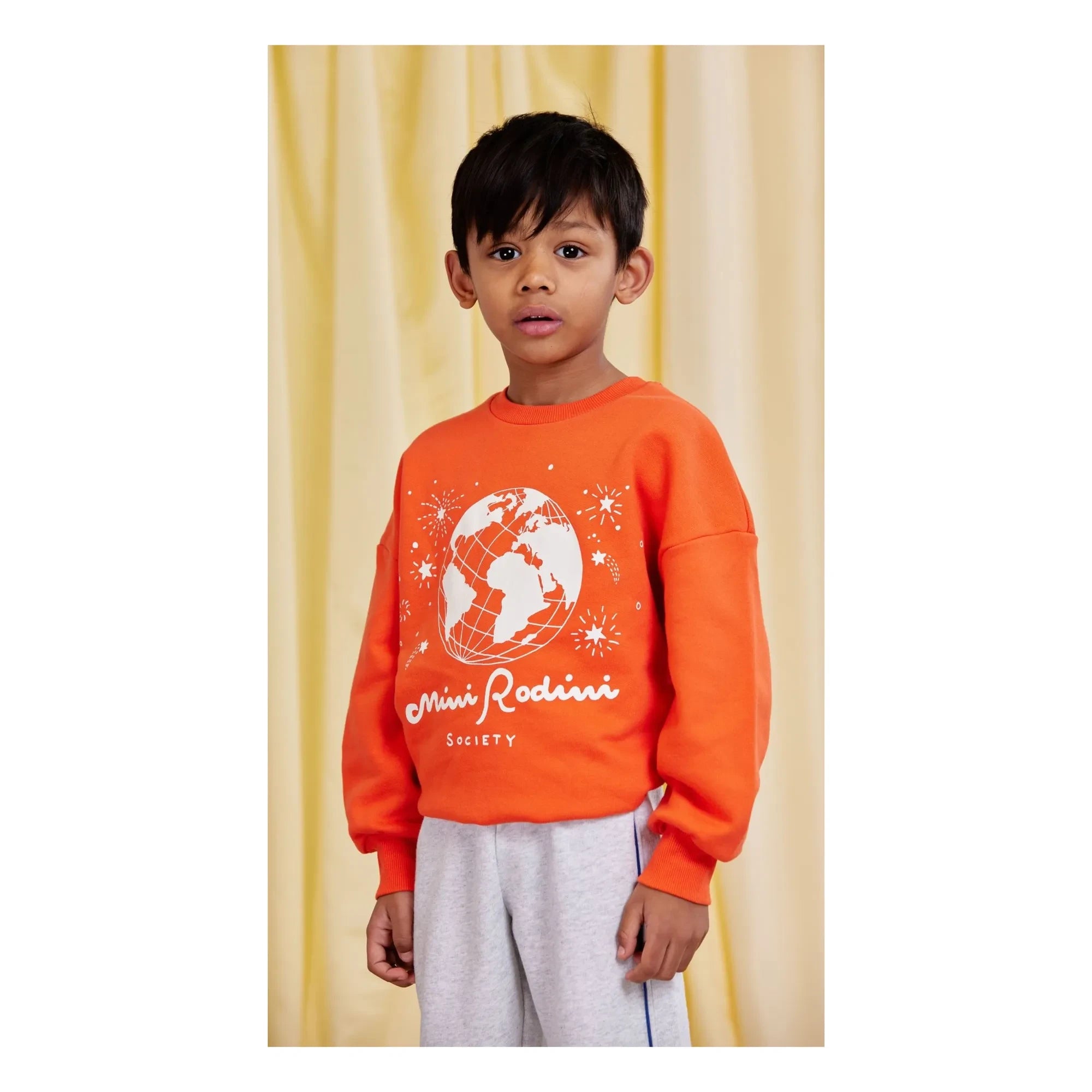 Mini Rodini - Mini Rodini organik pamuk sweatshirt | Kırmızı