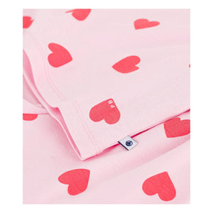 Petit Bateau - Herzgemusterte Shorts Pyjama | Rosa
