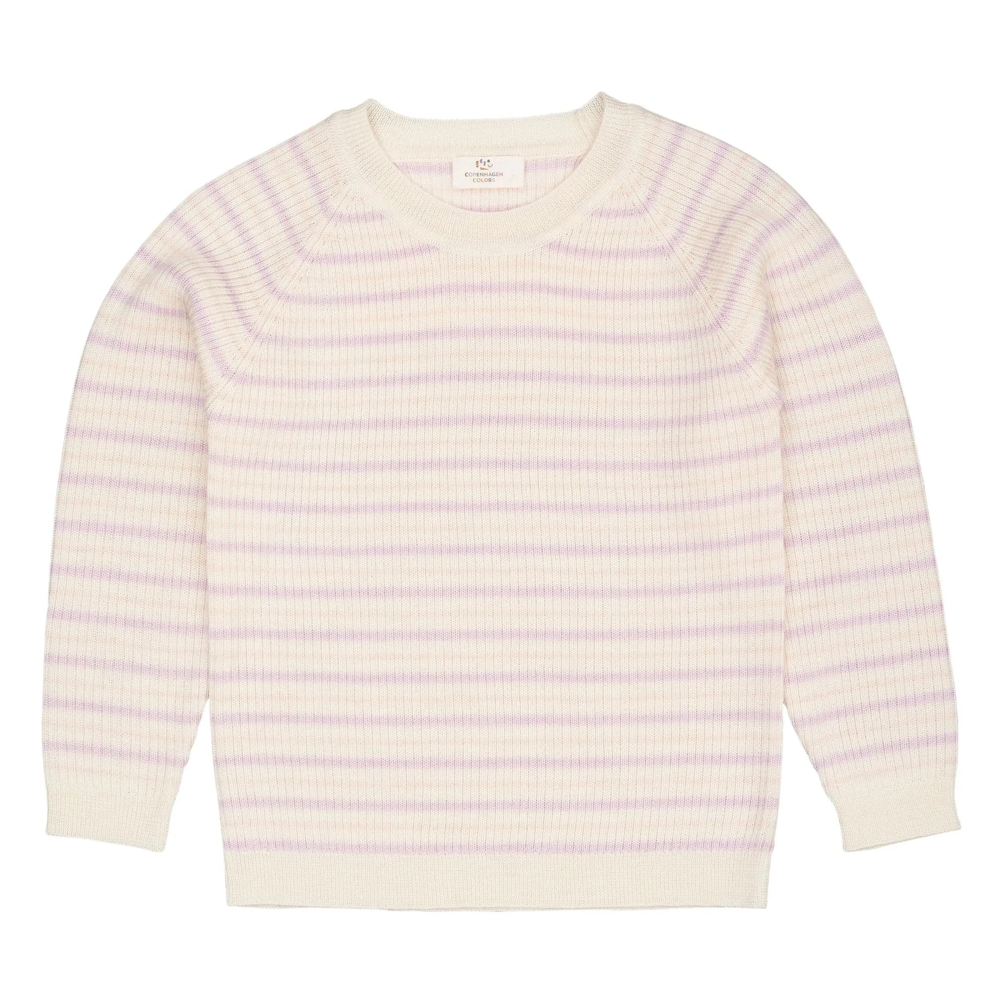 Copenhagen Colors - Çizgili Fitilli Kazak Merino Yünü | Leylak