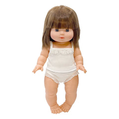 Minikane - Cerise nervürlü örme takımlı bebek