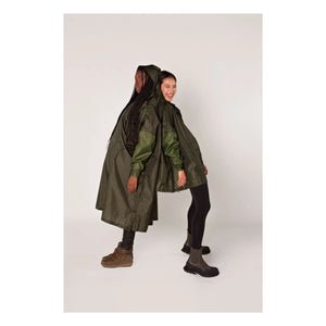 Rainkiss - Herringbone Raincoat Cape - Women's Collection | Brown