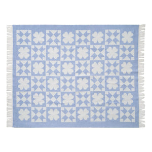 &Klevering - Karierte Patch-Steppdecke | Blau
