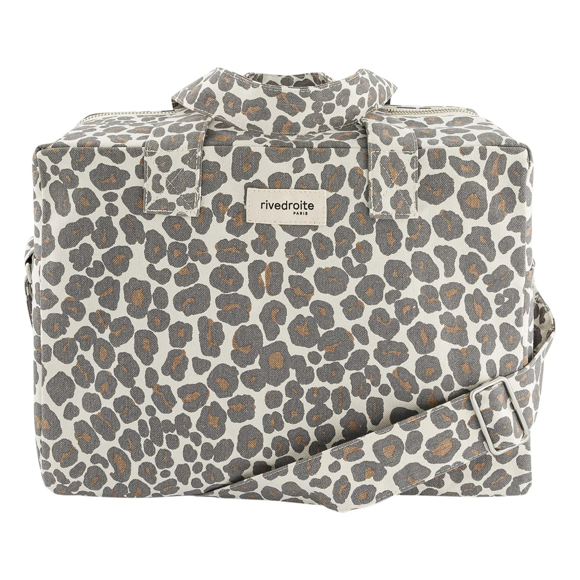rivedroite - City Sauval Leopard Bag Geri Dönüştürülmüş Pamuk | Gri