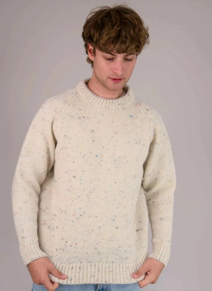 Origin Knitwear - Raglan Kalın Yün Kazak | Ecru