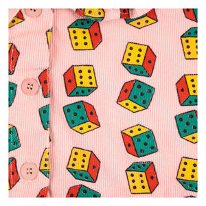 Bobo Choses - Bio-Samt-Kleid mit Schaldetail | Rosa