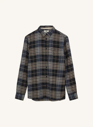Anerkjendt - Shirt Akkonrad Check Recycled Fibers | Indigo