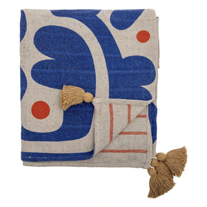 Bloomingville - Eviaya Recycled Cotton Throw | Blue