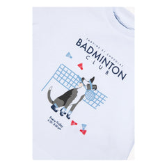 Tartine et Chocolat - Badminton Club Hund T-Shirt | Weiß