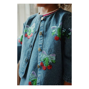 Konges Sløjd - Magot Sequin Denim Jacket Made of Organic Cotton | Blue