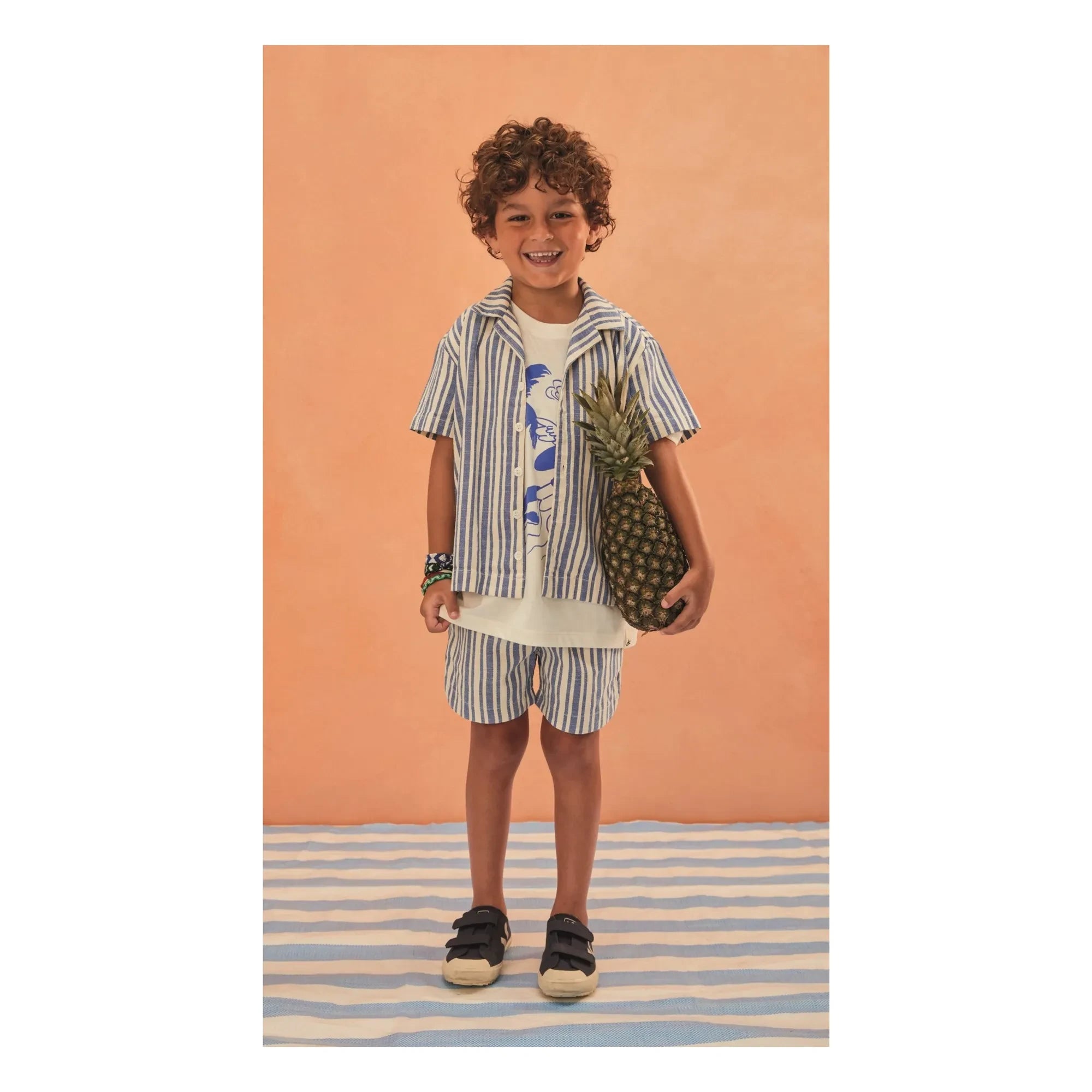 Fabula - Striped Bermuda Shorts | Light Blue