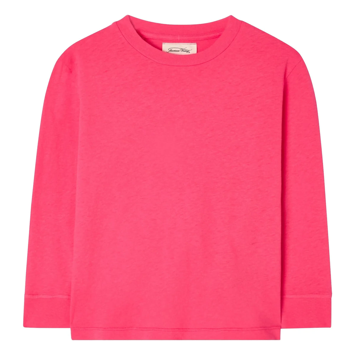 American Vintage - Camiseta de manga larga Gamipy | Rosa fluorescente
