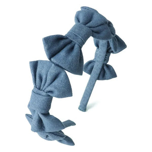 Gingersnaps - Diadema con nudo de chambray Azzura | Azul