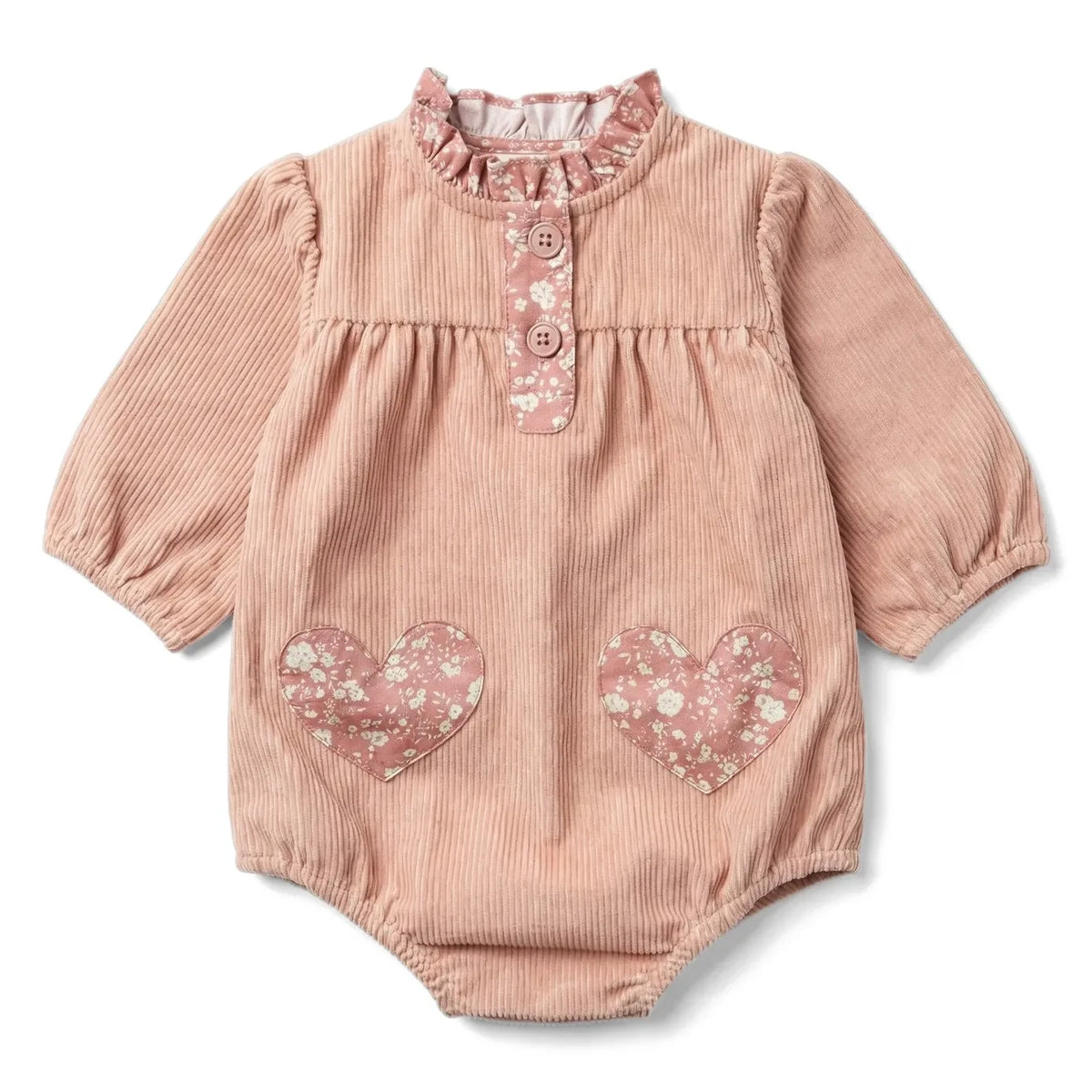 Louis Louise - Sylvette Fitilli Kadife Romper | Soluk Pembe