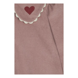 Mipounet - Vestido de terciopelo Géraldine Hearts | Rosa palo