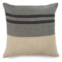 Libeco - Linen Pillowcase Black House Stripe | Carbon