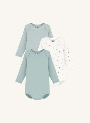 Petit Bateau - 3'lü Organik Pamuk Ayıcık Bedenler | Yeşil