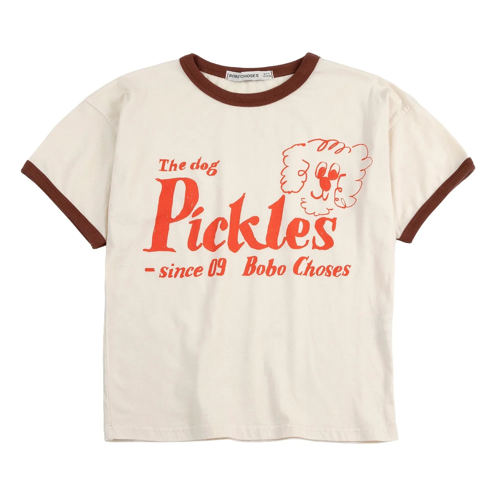 Bobo Choses - The Dog Pickles Organik pamuklu T-shirt | Beyaz