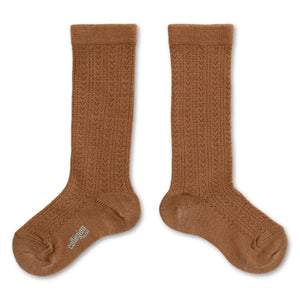 Collégien - Adele Merino Yün Çorap | Kahverengi