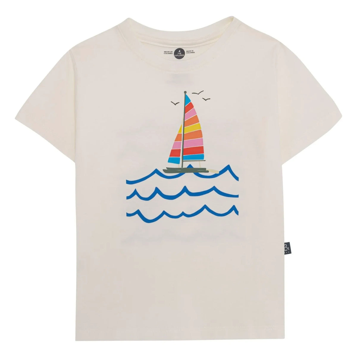 Pepita & Me - Yelkenli baskılı T-shirt | Beyaz